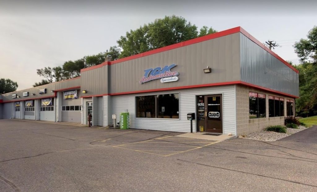 Exterior shot of TGK Automotive Specialists store in Eden Prairie, MN