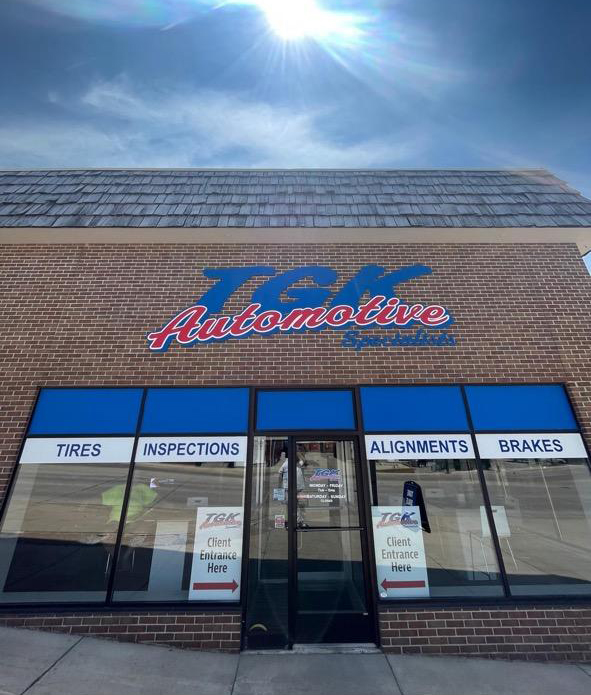 Exterior shot of TGK Automotive Specialists store in Owatonna, MN