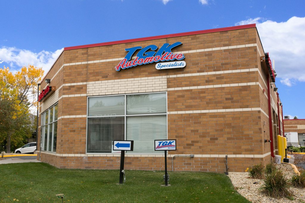 Exterior shot of TGK Automotive Specialists store in Maple Grove, MN