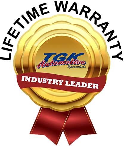 TGK Automotive Specialists Industry Leader Lifetime Warranty badge